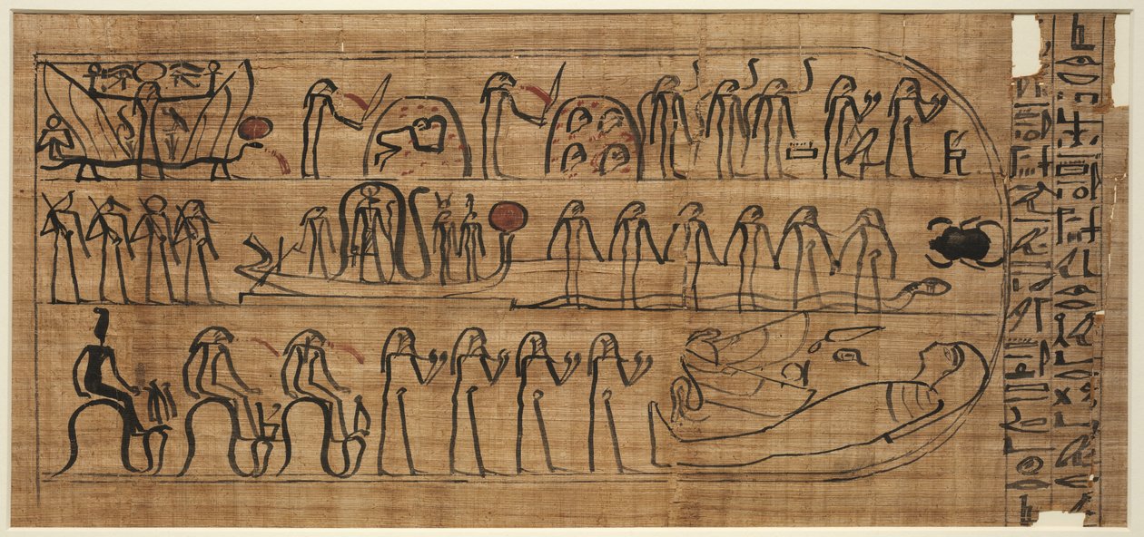 Book of Amduat of Buiruharmut, med element från den tionde till tolfte timmen, 1000-900 f.Kr. av Unbekannt
