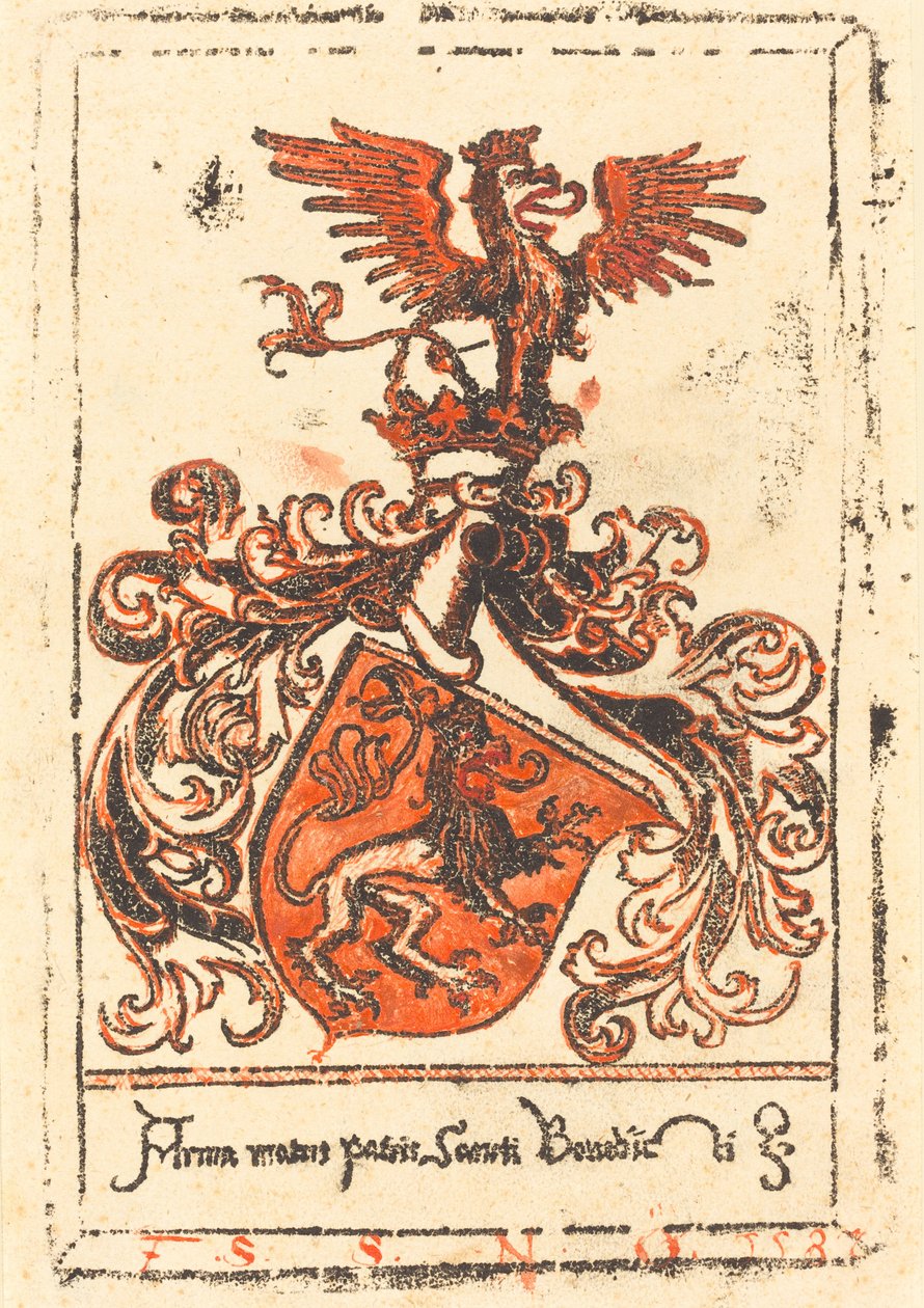 Bokskylt av klostret Ottobeuren, ca. 1500. av Unbekannt
