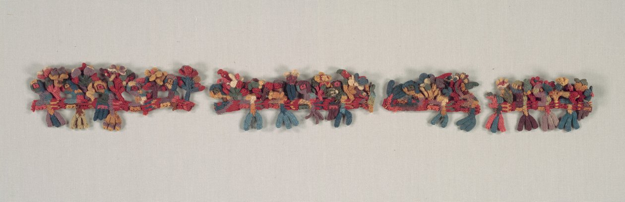 Kantfragment med fåglar och blommor, 100 f.Kr.-700. av Unbekannt