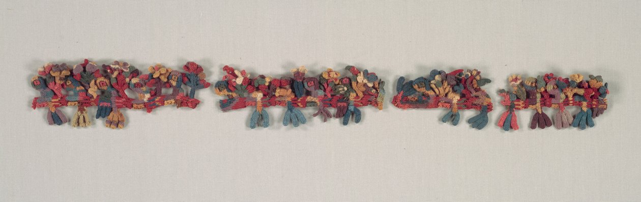 Kantfragment med fåglar och blommor, 100 f.Kr.-700. av Unbekannt