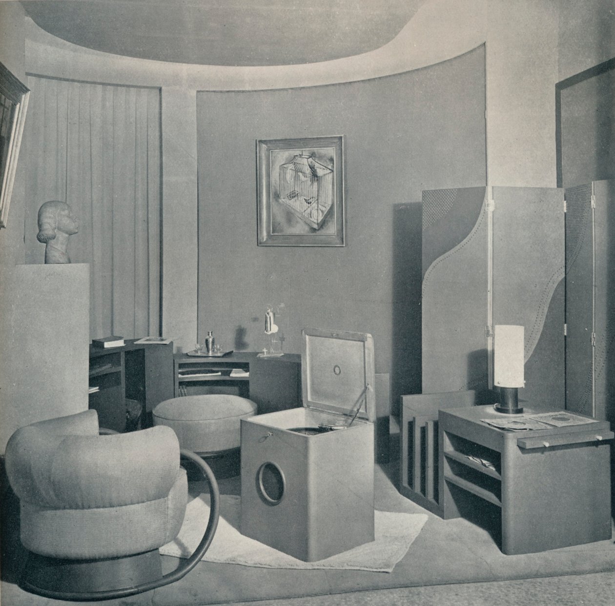 Boudoir från Salon des Artistes Decorateurs, 1929, av DIM, c1930. av Unbekannt