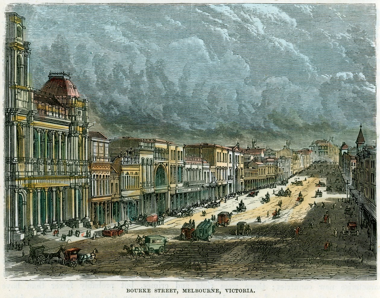Bourke Street, Melbourne, Victoria, Australien, c1880 av Unbekannt