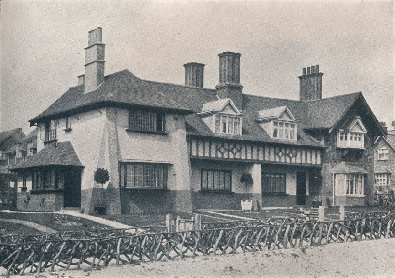 Bournville: stugor i Holly Grove av WA Harvey, c1900 1901-1902 av Unbekannt