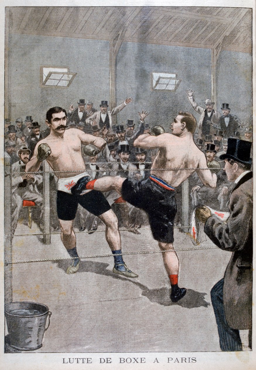 Boxning i Paris, 1899 av Unbekannt