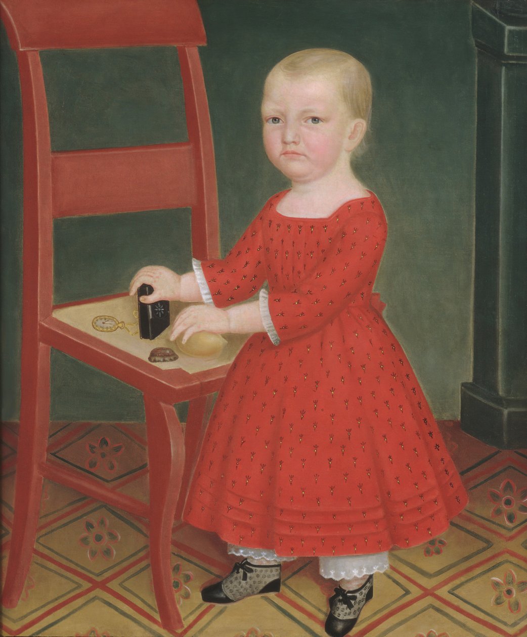 Pojke med blont hår, ca. 1840-50. av Unbekannt