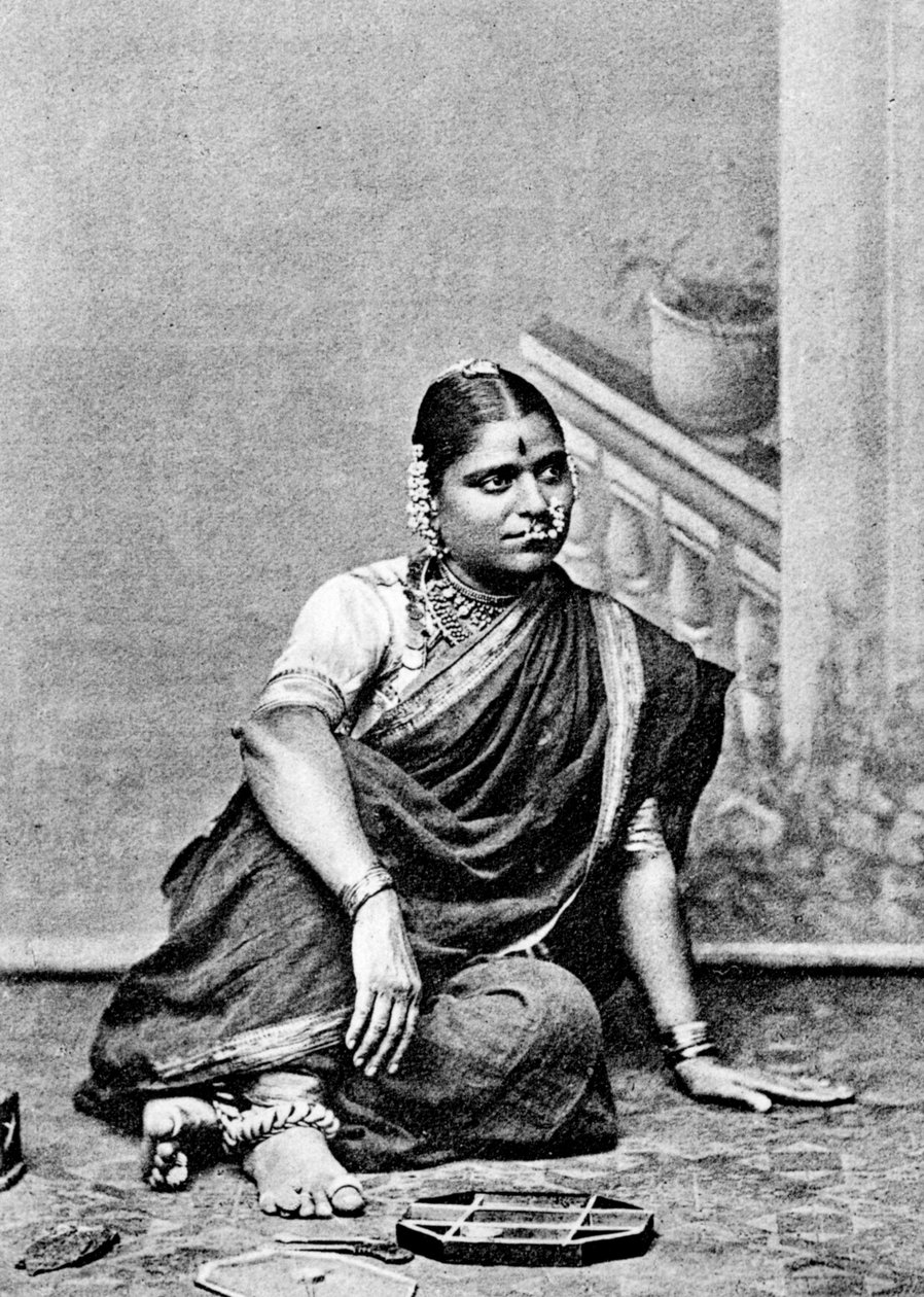 Brahminkvinna, Indien, 1917 av Unbekannt