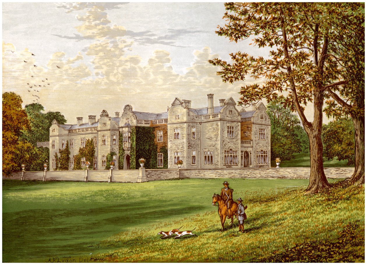 Brantingham Thorpe, Yorkshire, hem för familjen Sykes, c1880 av Unbekannt