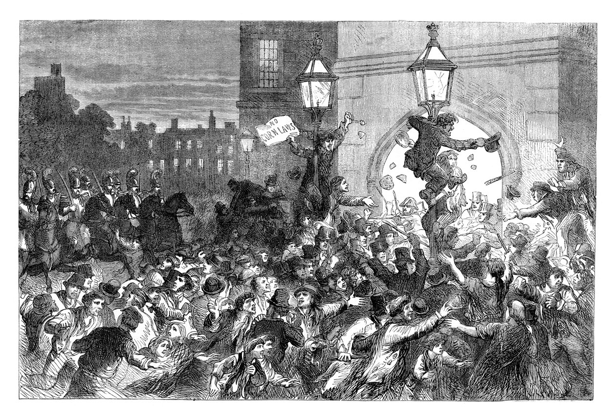 Brödkravaller vid ingången till House of Commons, Westminster, London, 1815 c1895 av Unbekannt