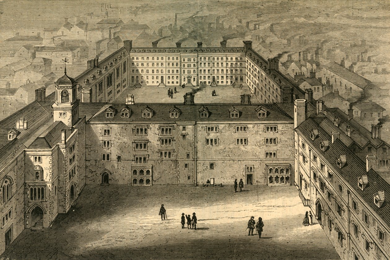 Bridewell as Rebuilt after the Fire, från ett gammalt tryck, 1897. av Unbekannt
