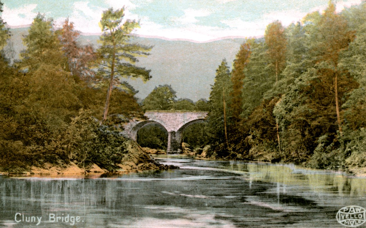 Bridge of Cluny, nära Pitlochry, Perthshire, Skottland, tidigt 1900-tal av Unbekannt