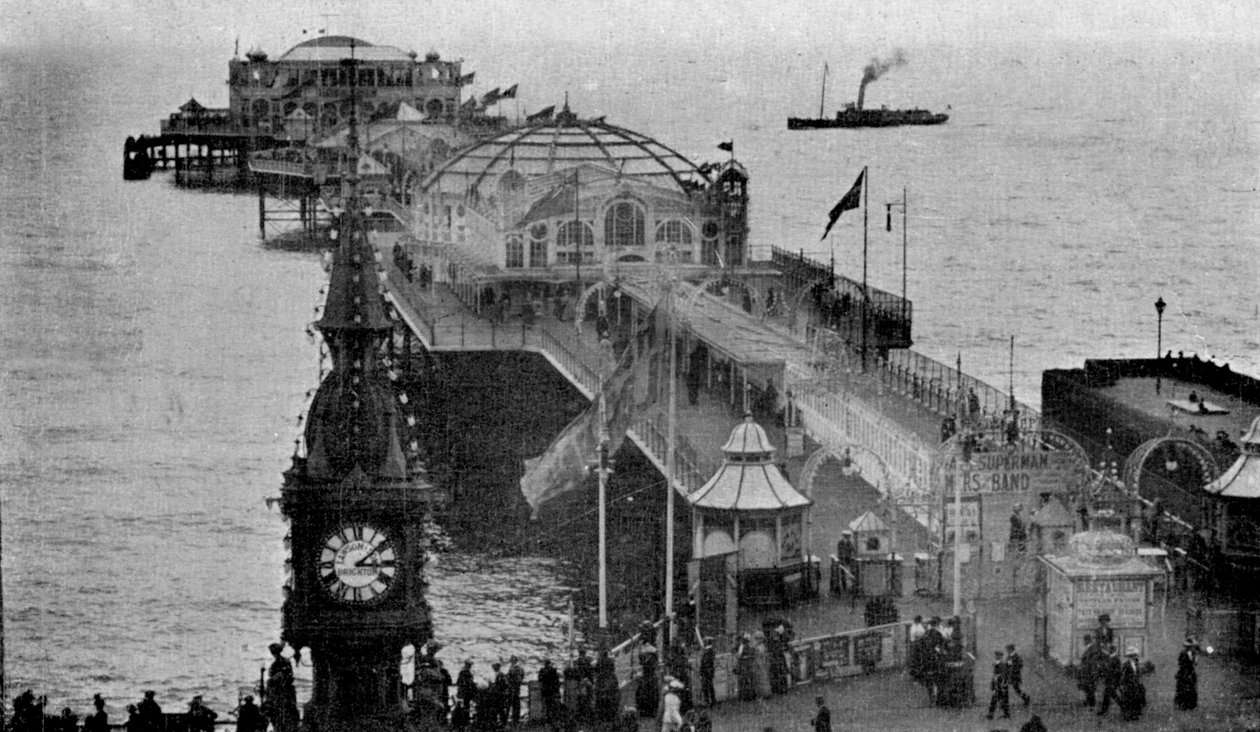 Brighton Aquarium and Palace Pier, Brighton, East Sussex, tidigt 1900-tal av Unbekannt