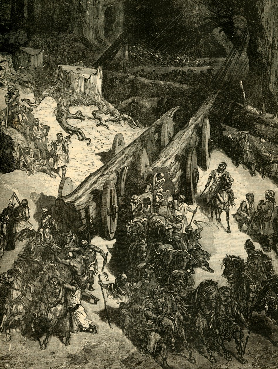 Bringing Cedar från Libanon, 1890. av Unbekannt