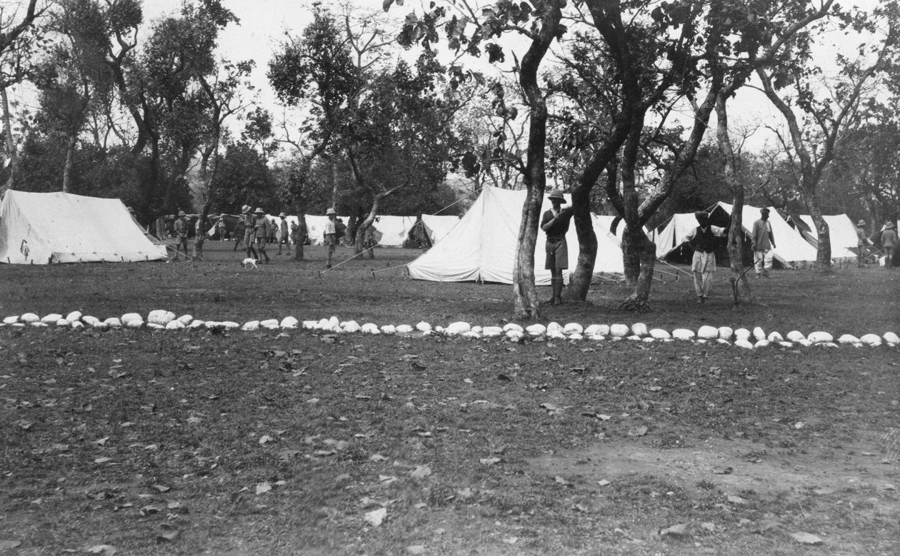 Brittisk arméläger vid Yamunafloden, Indien, 1917 av Unbekannt