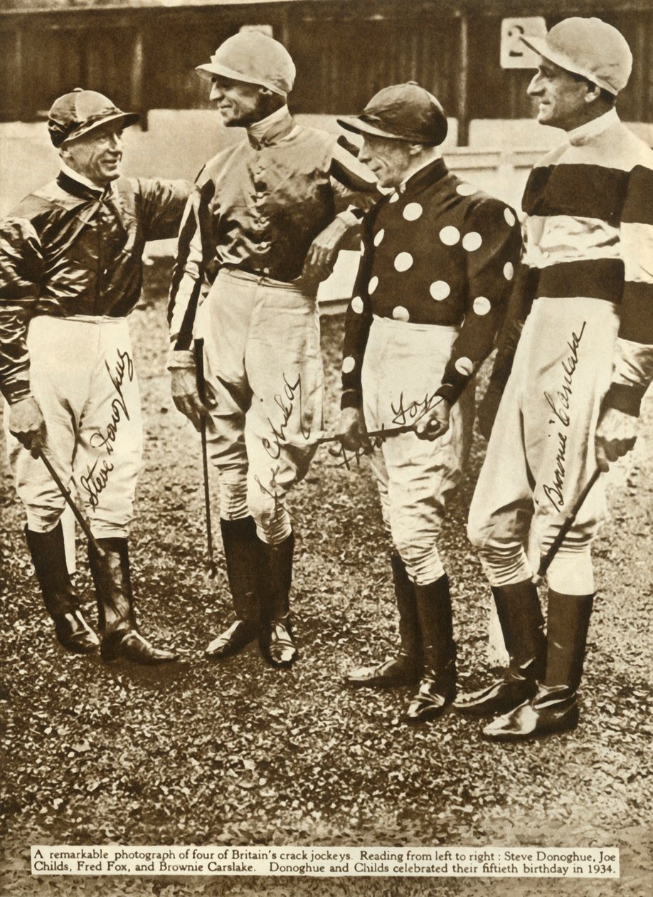Brittiska jockeys, 1934, 1935. av Unbekannt