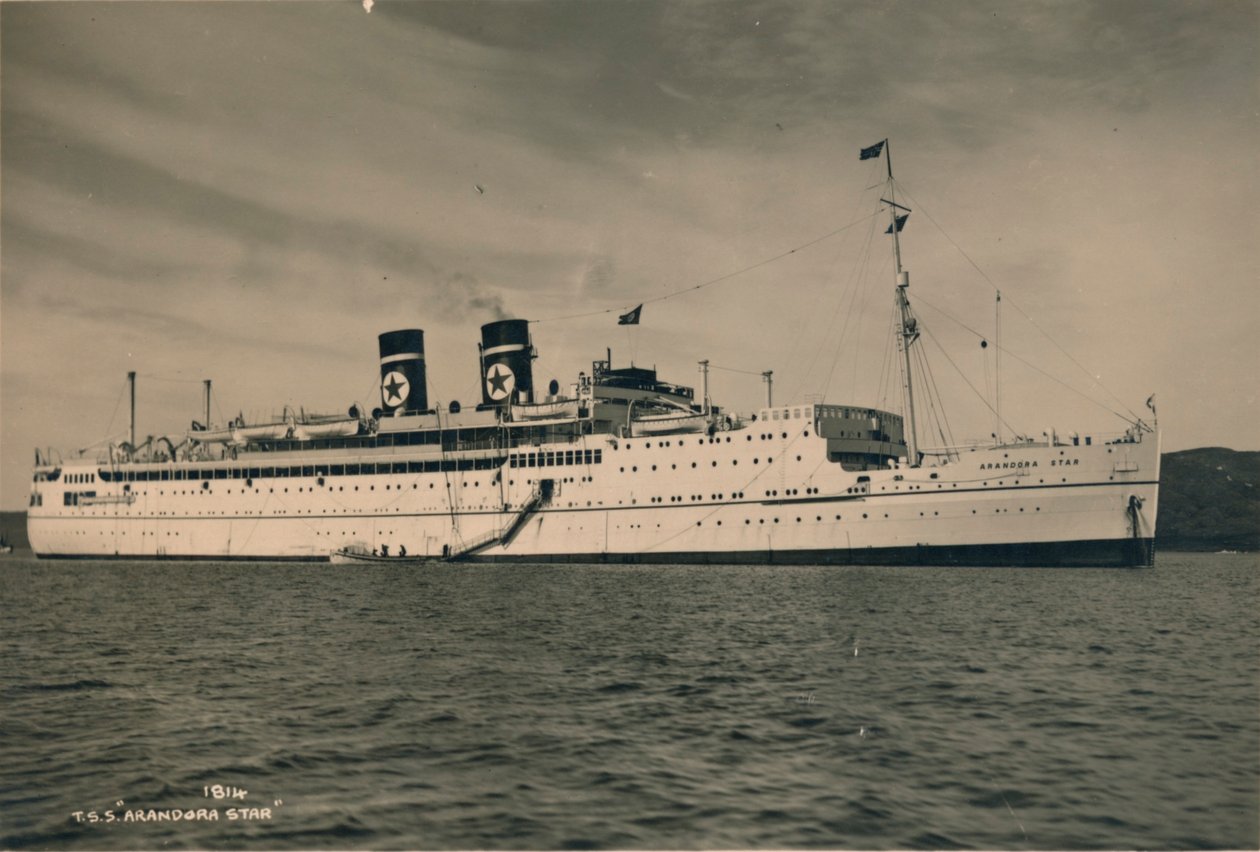 Brittiskt passagerarfartyg SS Arandora Star of the Blue Star Line, 1936 av Unbekannt
