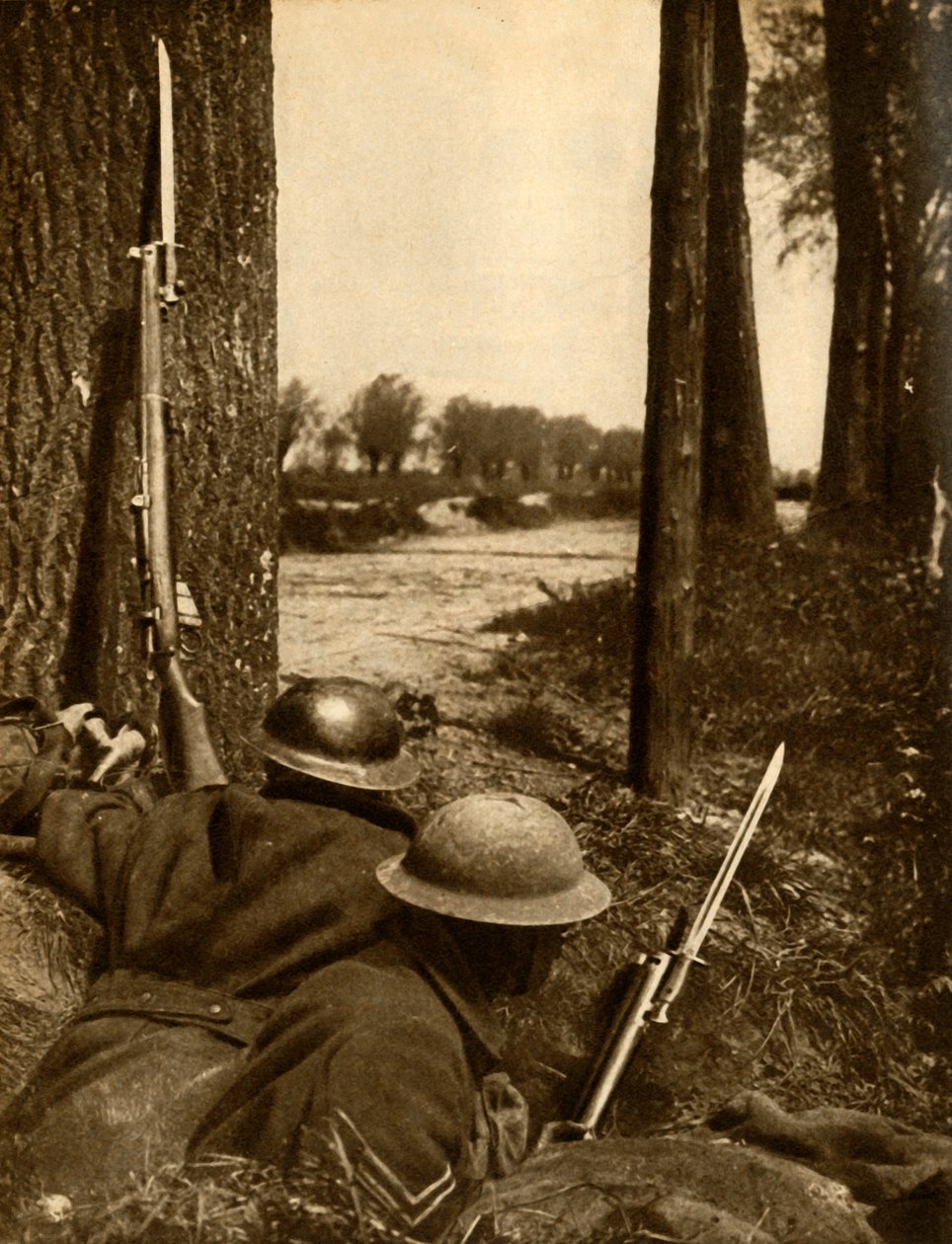 Brittiska trupper vid frontlinjen, Frankrike, första världskriget, 1914-1918, 1933. av Unbekannt
