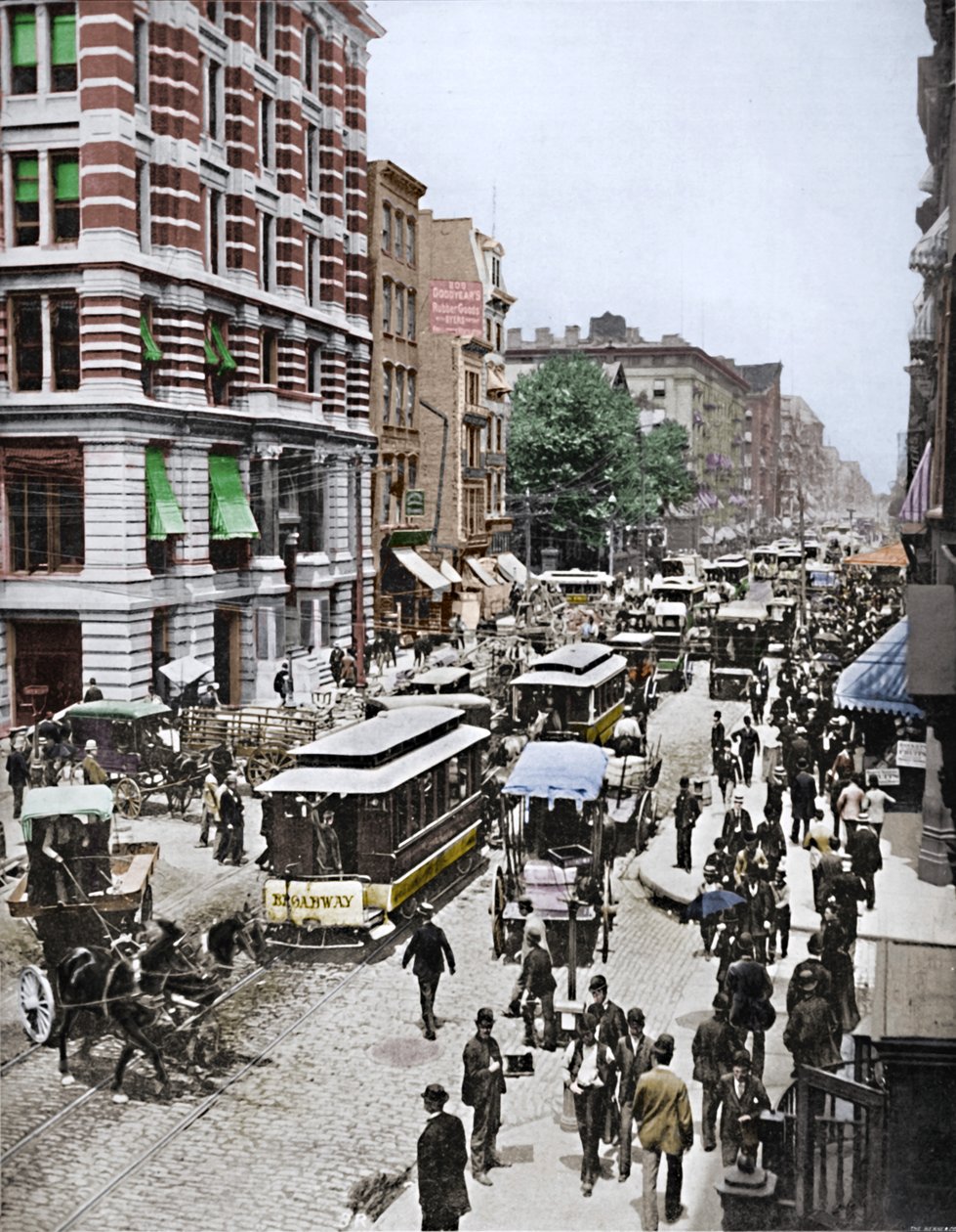 Broadway, New York, 1800-talet av Unbekannt