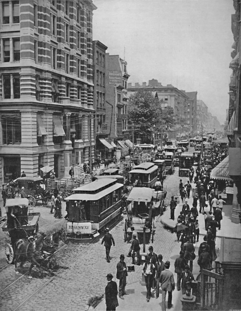 Broadway, New York, 1800-talet av Unbekannt