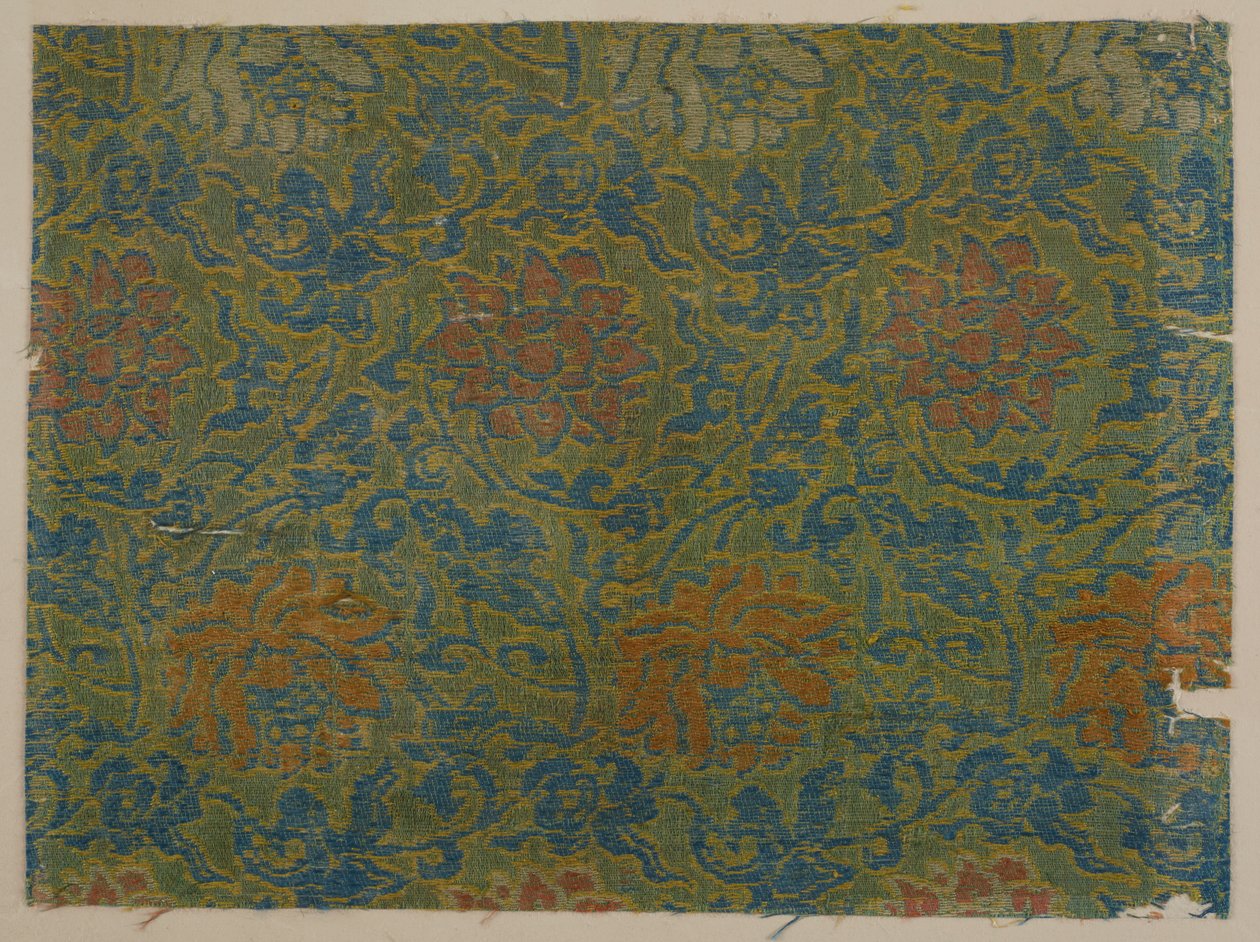 Brokad, siden. Ett prov, Edo-perioden, 1615-1868. av Unbekannt