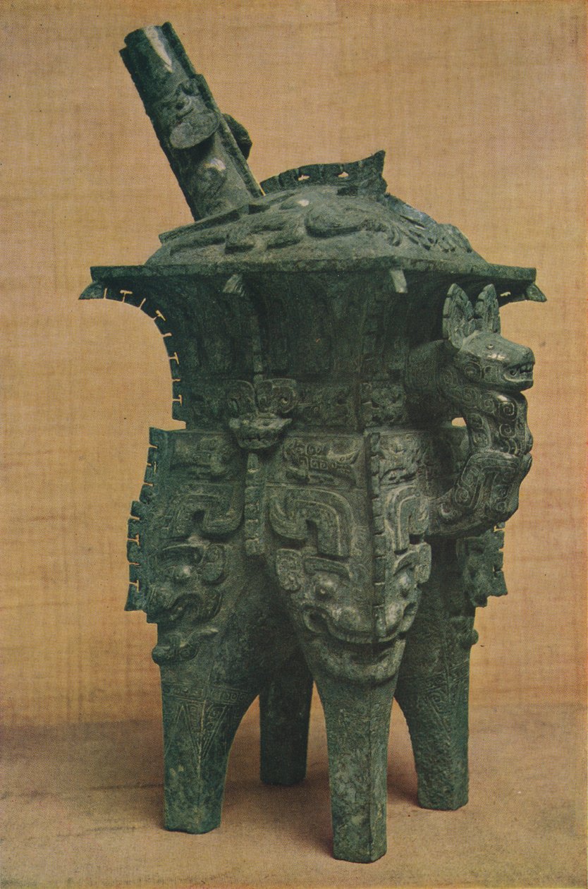 Brons Ho vinkärl - Shang-Yin-dynastin, c1766 till 1122 f.Kr., 1936 av Unbekannt