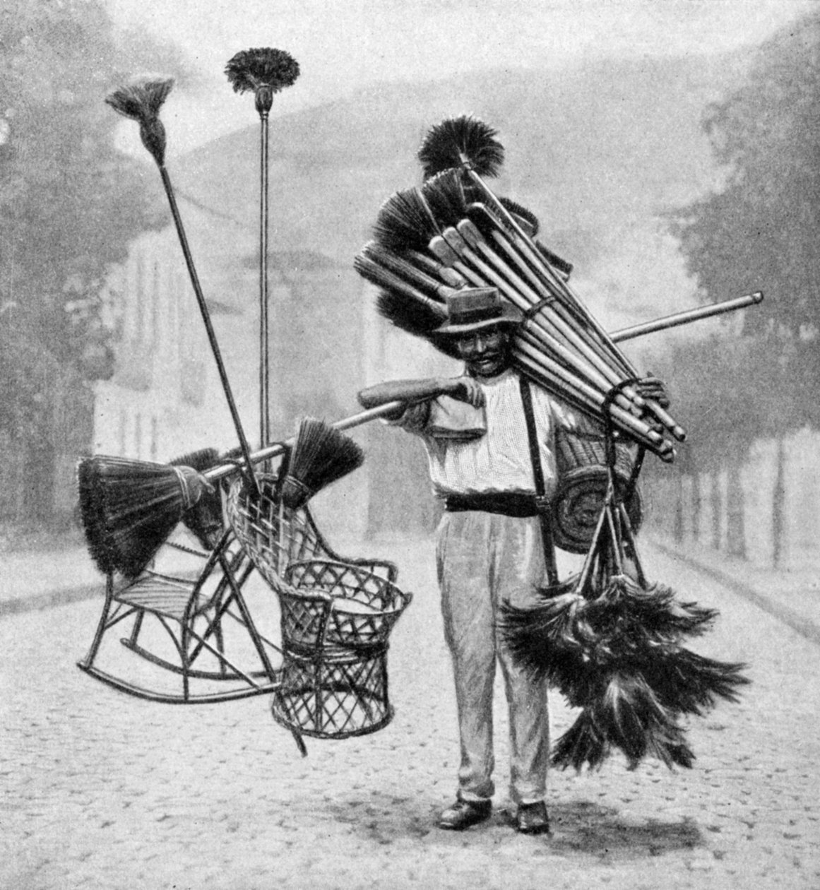 Kvastförsäljare, Rio de Janeiro, Brasilien, 1922 av Unbekannt