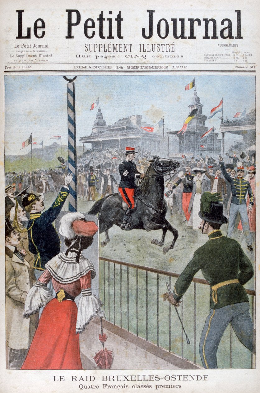 Hästkapplöpning från Bryssel till Oostende, 1902 av Unbekannt