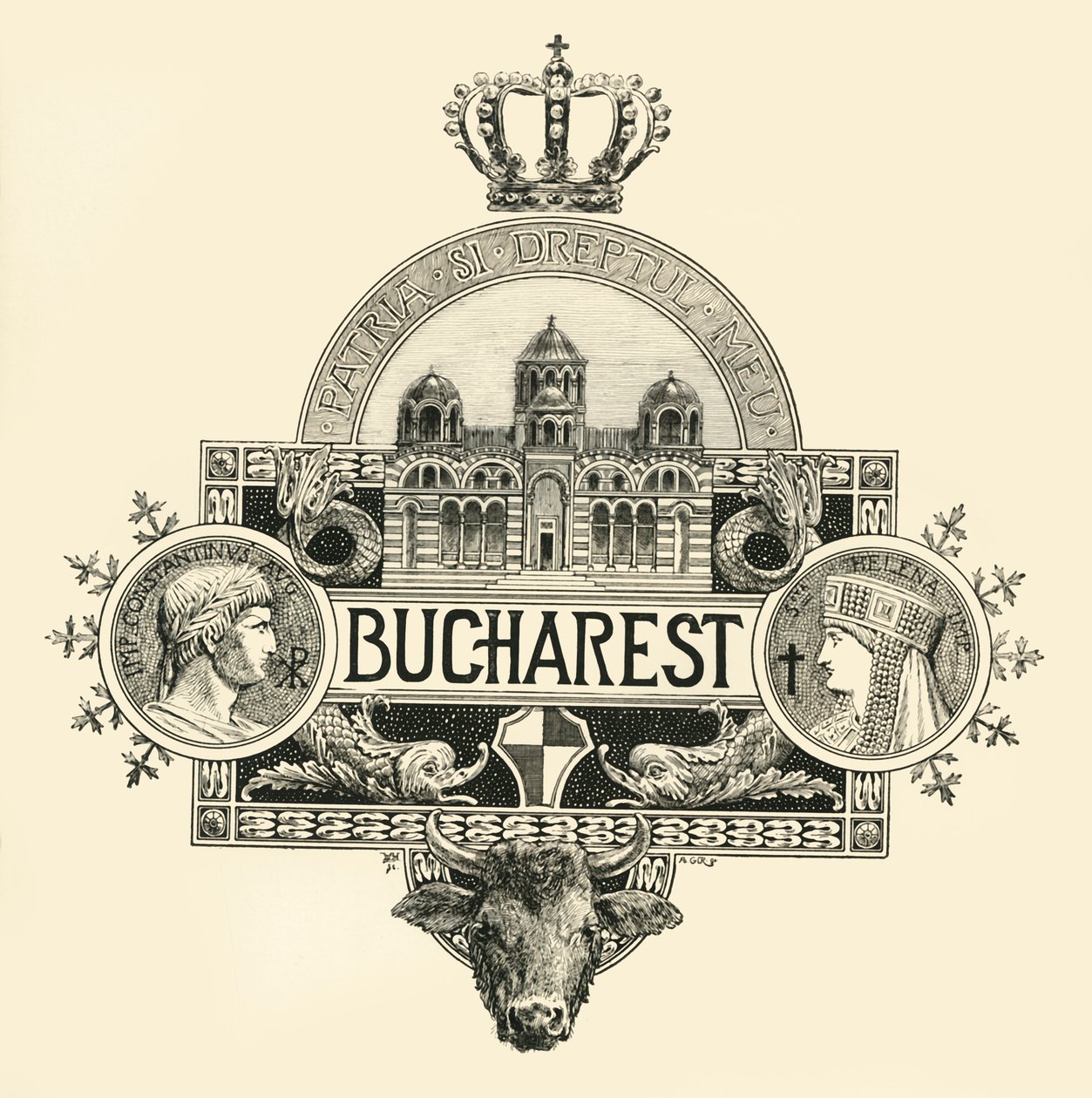 Bukarest, sent 1800-tidigt 1900-tal. av Unbekannt
