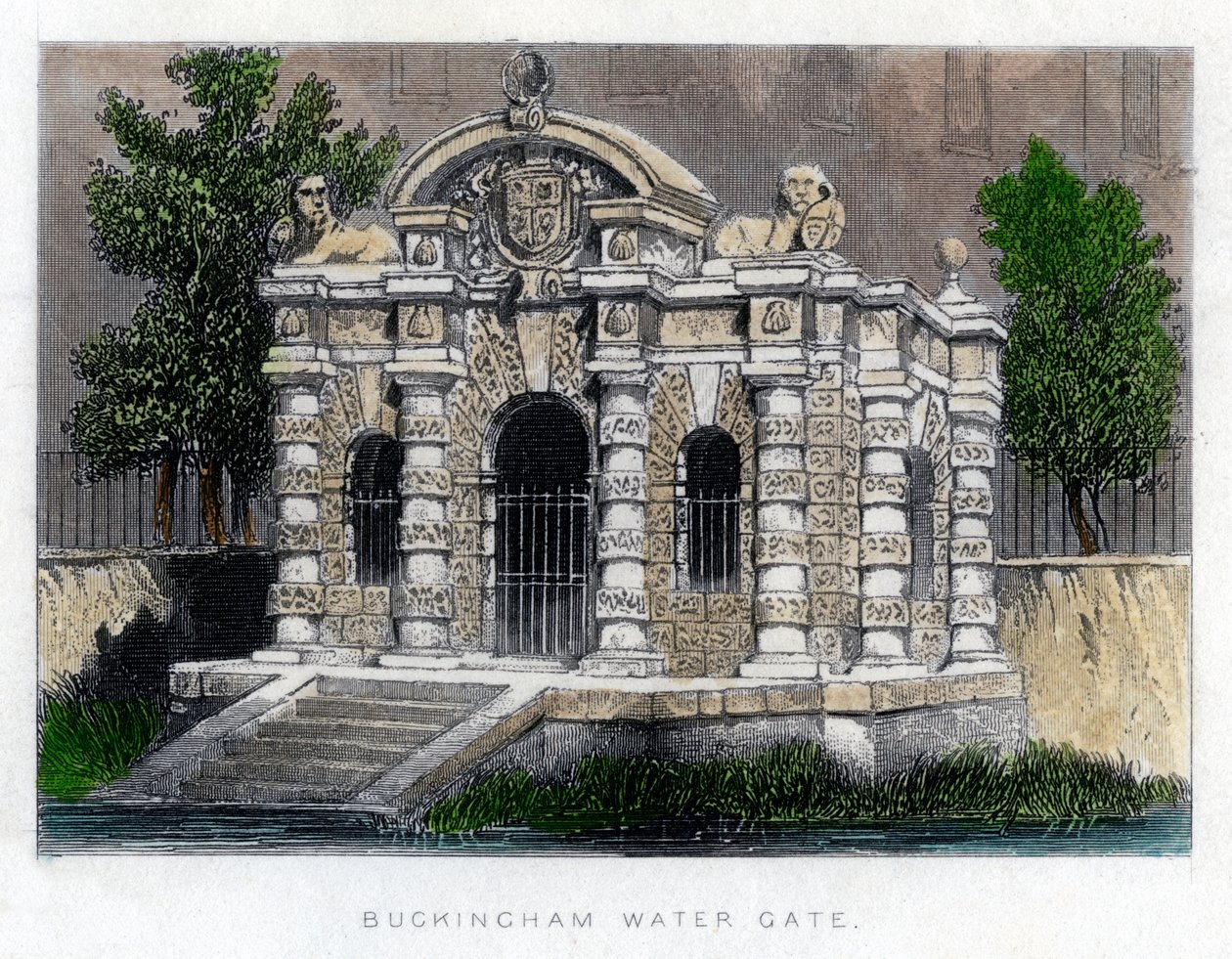 Buckingham Water Gate, The Strand, London, c1850 av Unbekannt
