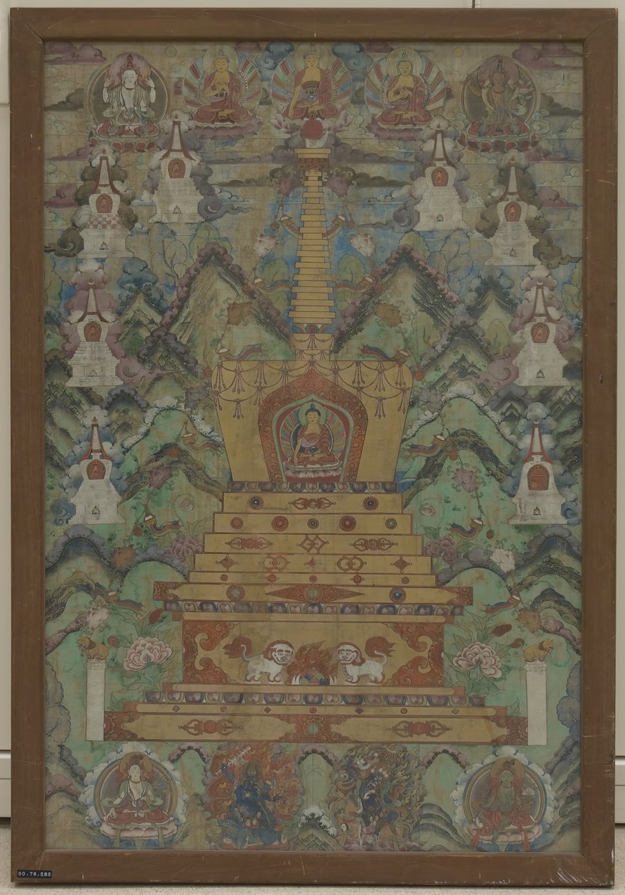 Buddha Within a Stupa, 1500-1600-talet. av Unbekannt