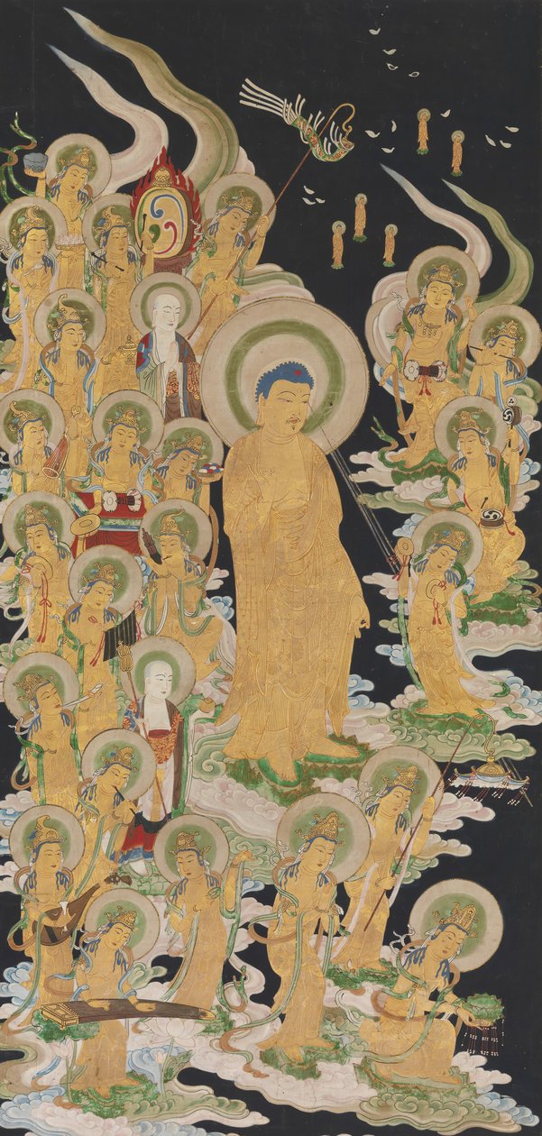 Buddha och skötare, 1600-1700-talet. av Unbekannt
