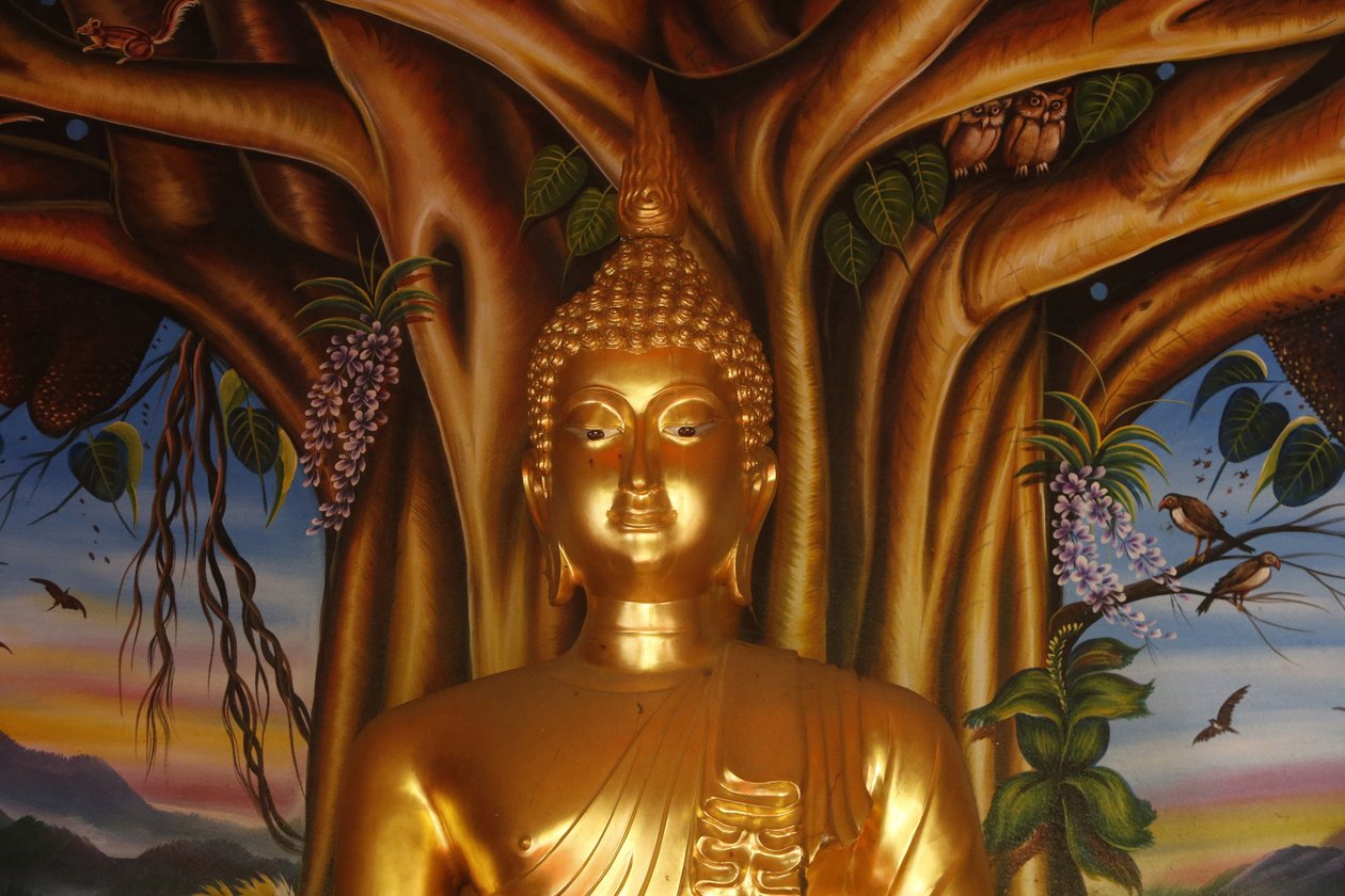 Buddhastaty i Wat Dab Phai, Chiang Mai. Thailand av Unbekannt