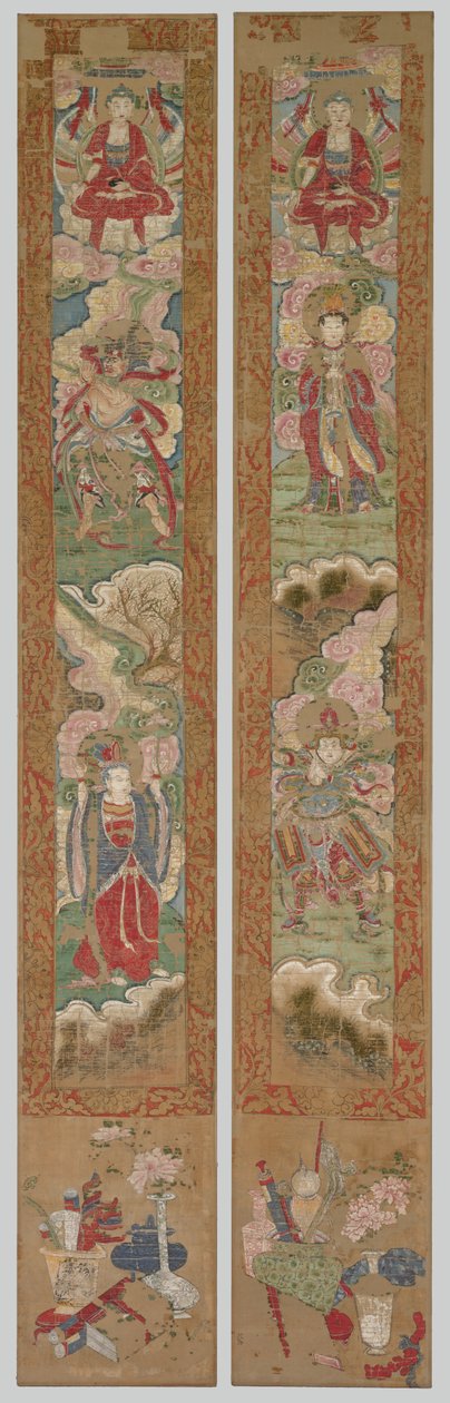 Buddhistpanel, 1300-tal. av Unbekannt