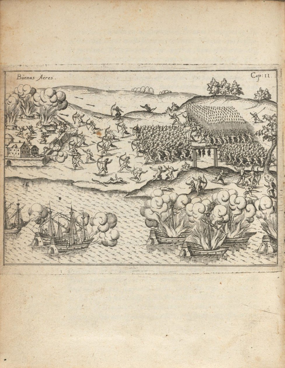 Buenos Aires Från Vera historia... av Ulrich Schmidel, 1599 av Unbekannt