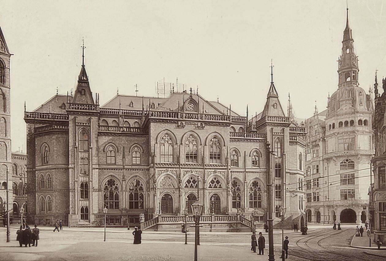 Börsbyggnad i Bremen. Omkring 1900 av Unbekannt
