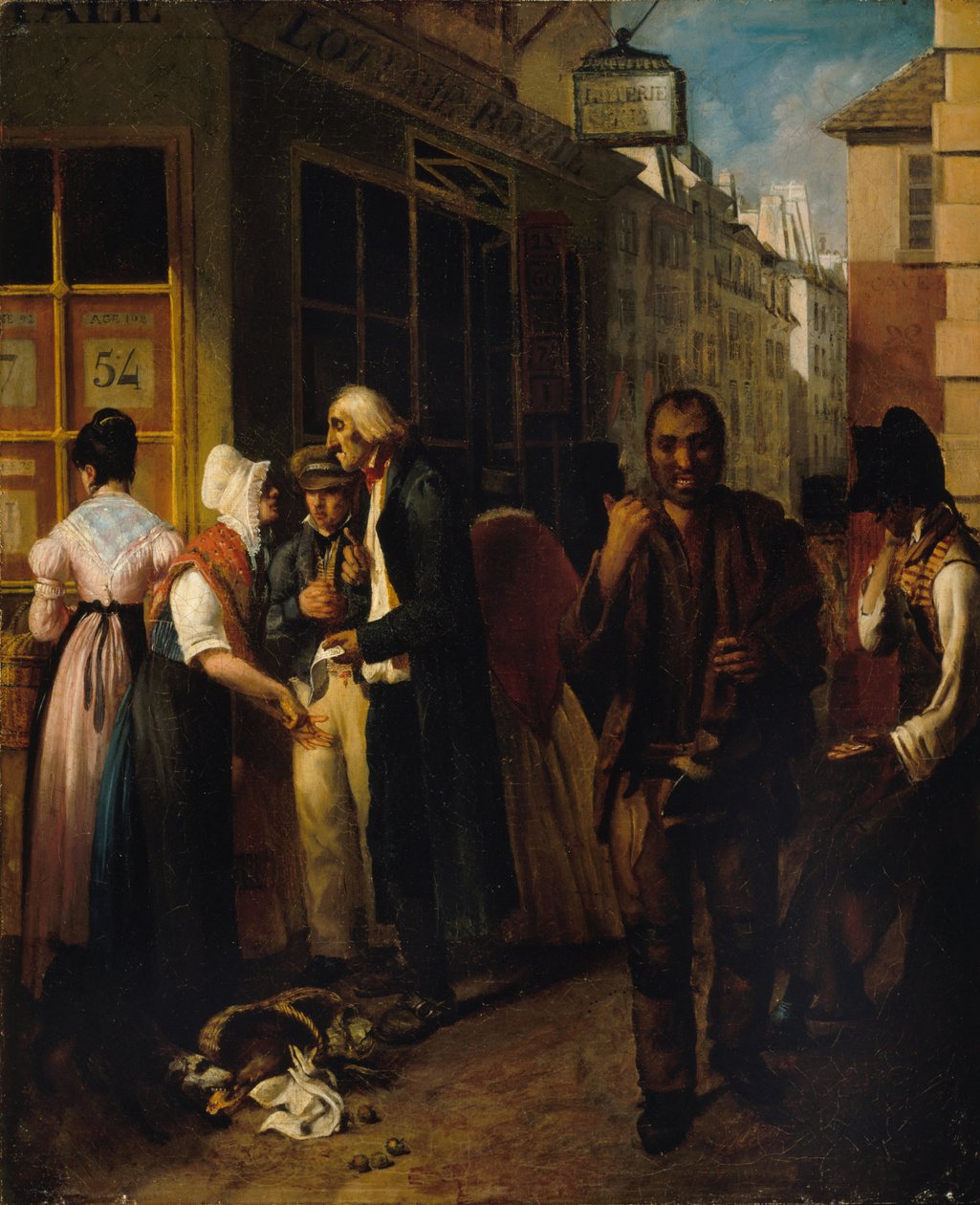 Kungligt lotterikontor under restaurationen, 1820. av Unbekannt