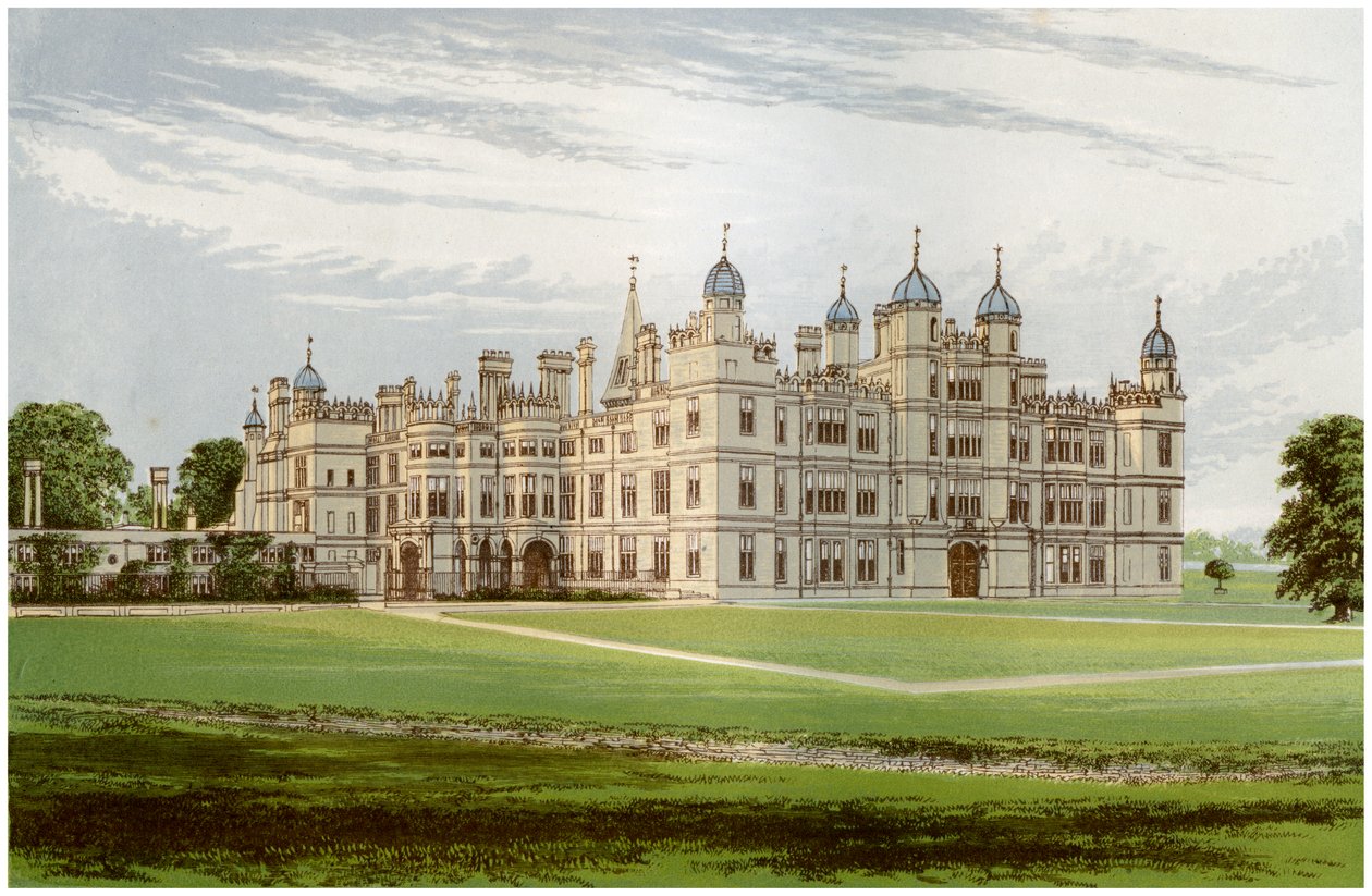 Burghley House, Lincolnshire, hem för markisen av Exeter, c1880 av Unbekannt