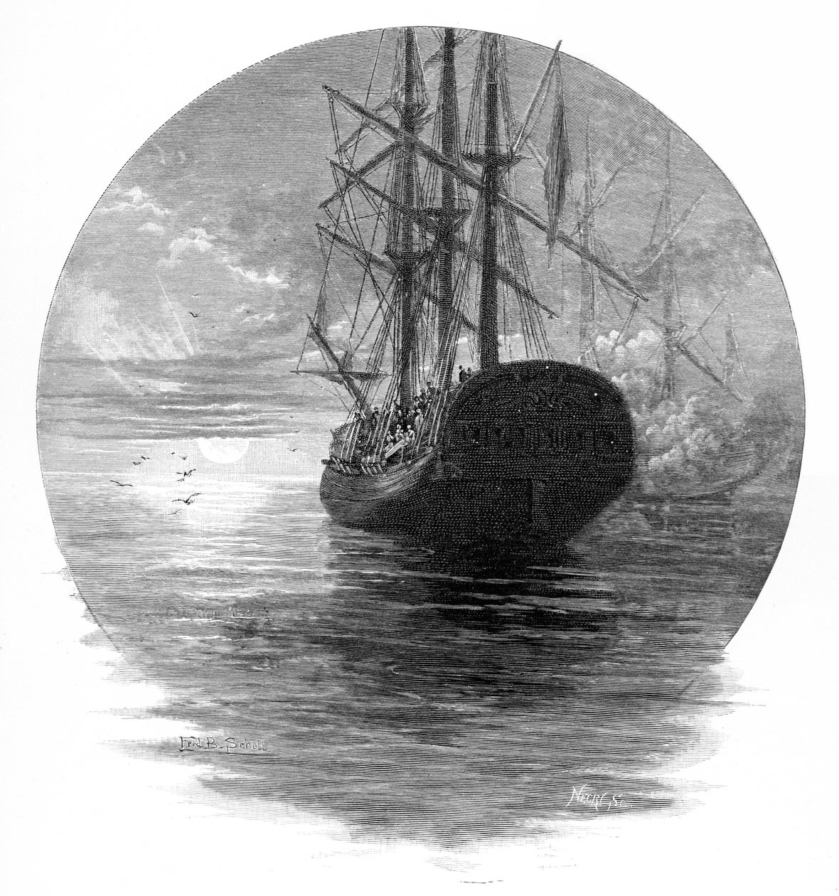 Kapten Cooks begravning kvarstår till sjöss, 1779 1886 av Unbekannt