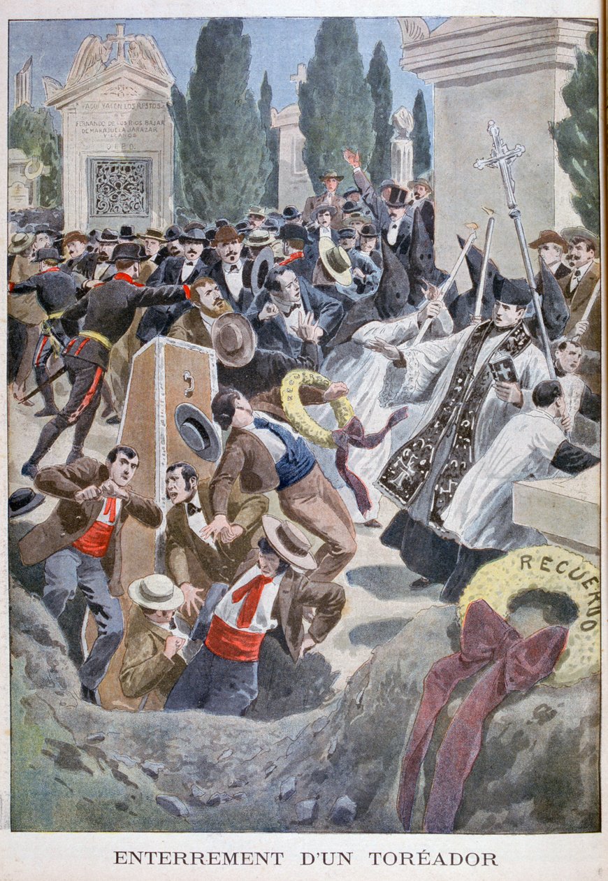 Begravning av en toreador, Madrid, 1900 av Unbekannt