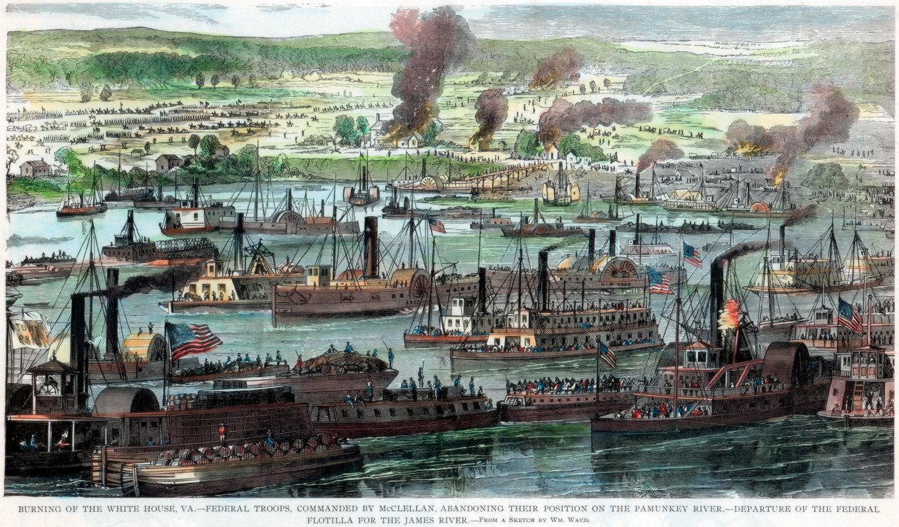 Vita husets bränning, Virginia, amerikanska inbördeskriget, 26 juni 1862 av Unbekannt