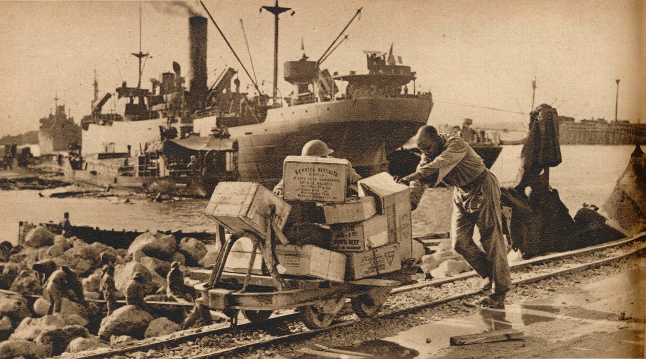 Upptagna scener i Benghazi, 1943 av Unbekannt