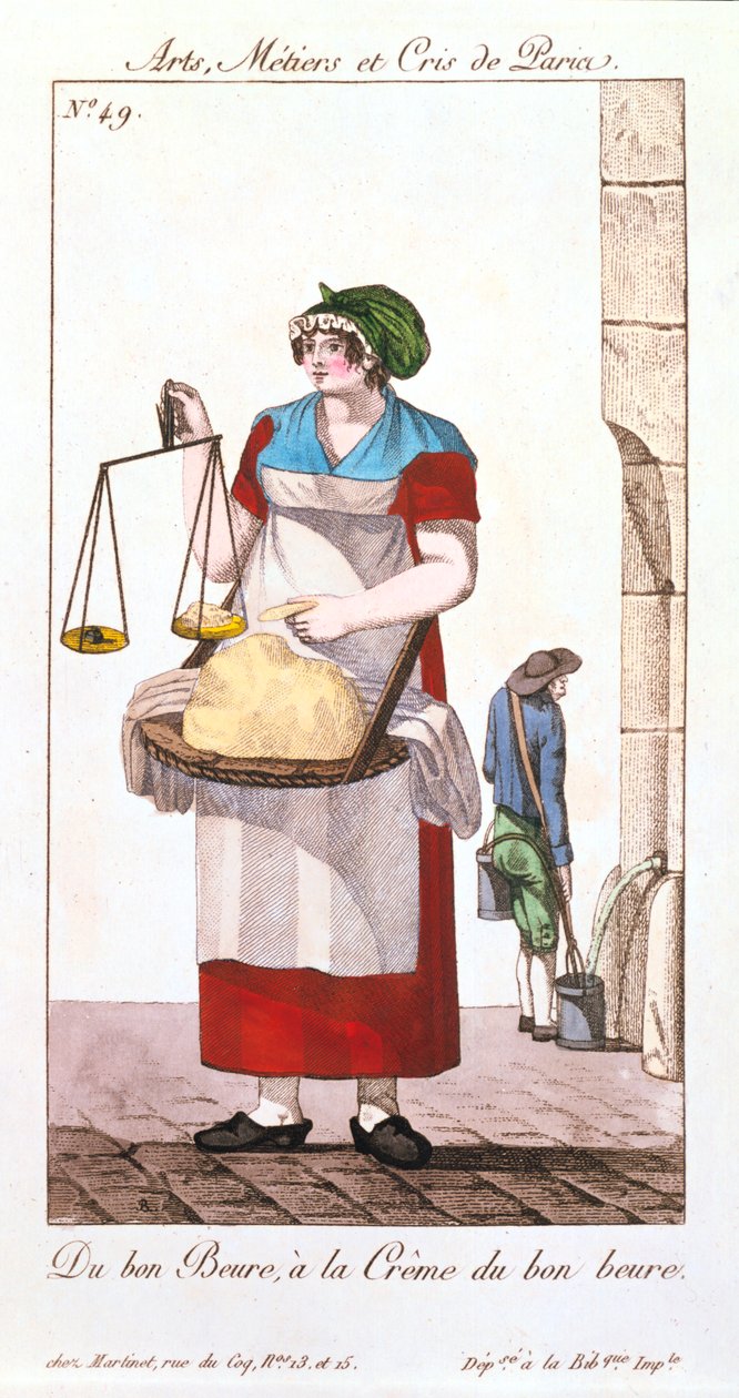 Smörsäljare, 1826 av Unbekannt