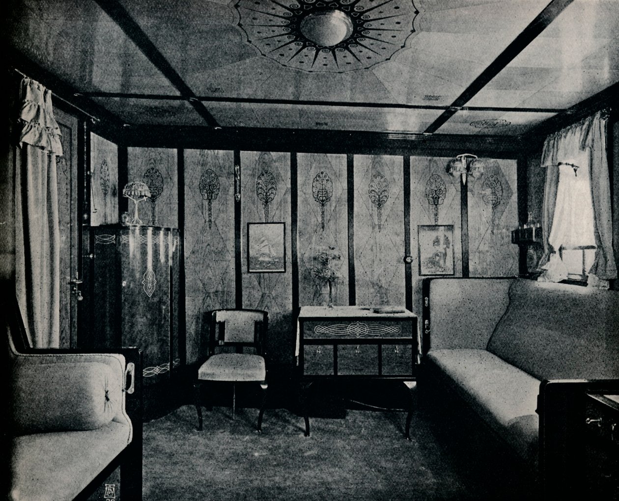 Cabin-De-Luxe på den nordtyska Lloyd SS. Kronprinzessin Cecilie, c1907 av Unbekannt