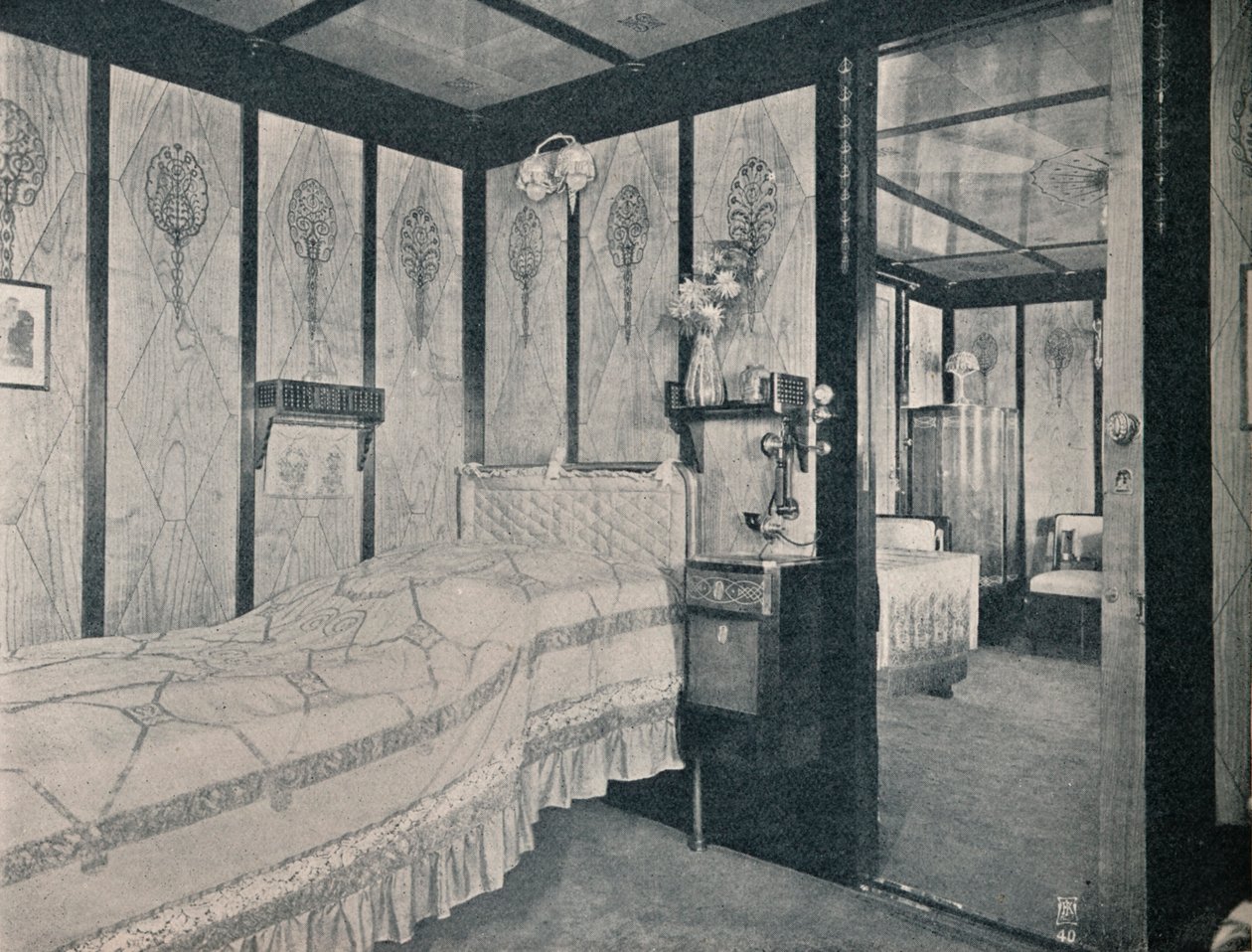 Cabin-De-Luxe på den nordtyska Lloyd SS. Kronprinzessin Cecilie, c1907 av Unbekannt
