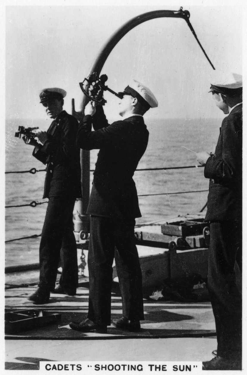Kadetter som skjuter solen, Royal Navy College, 1937 av Unbekannt