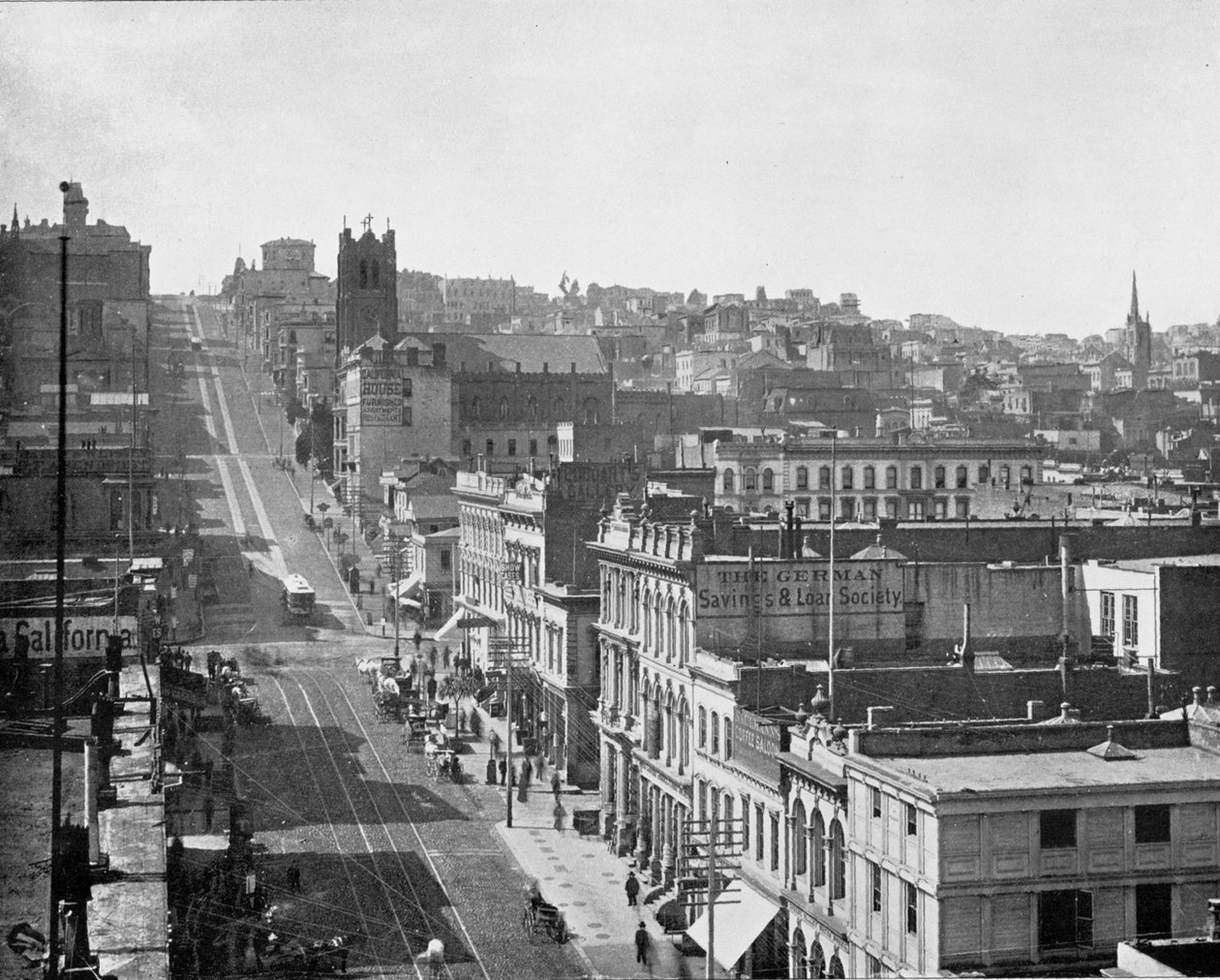 California Street, San Francisco, Kalifornien, USA, c1900. av Unbekannt