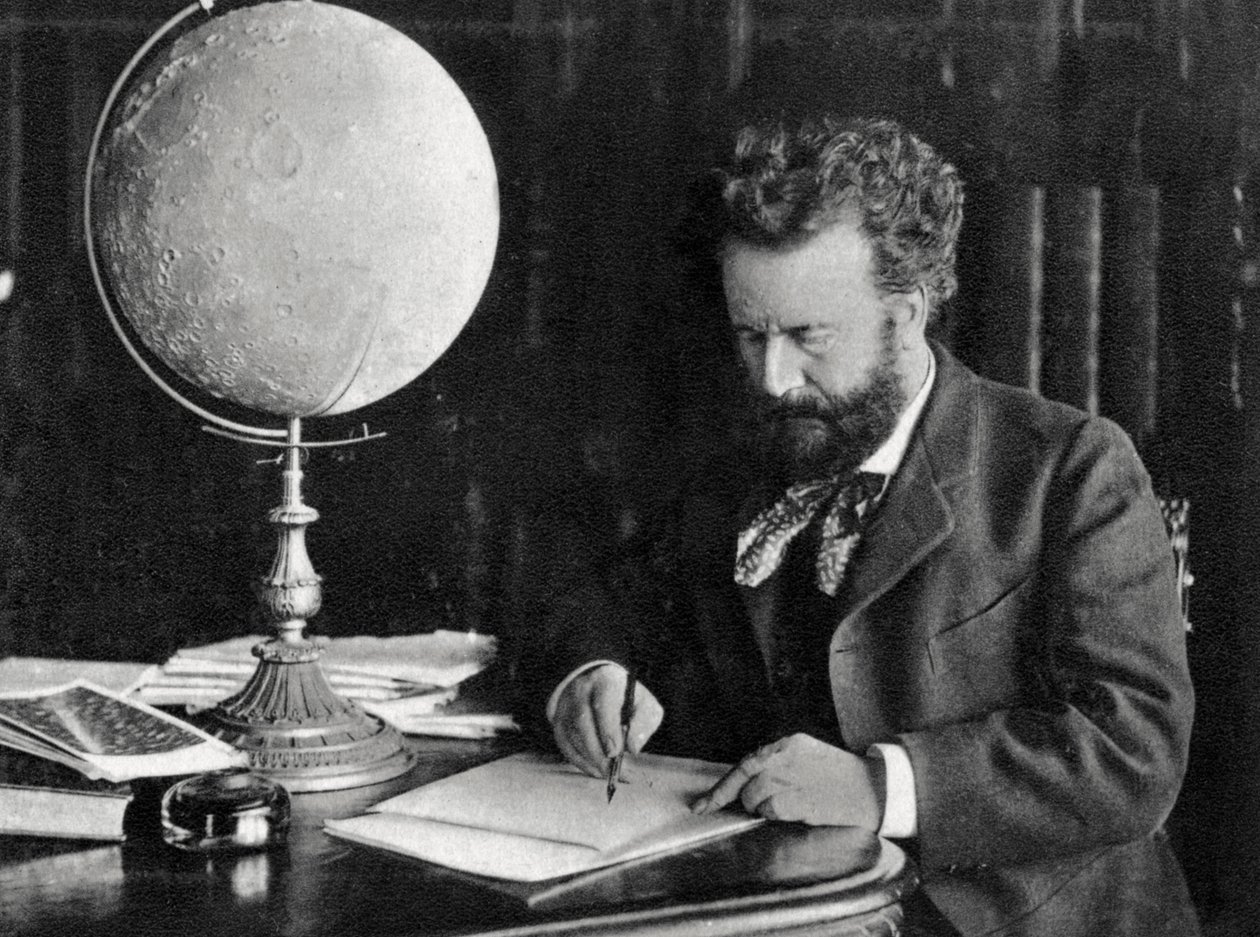 Camille Flammarion, fransk astronom och författare, 1890 av Unbekannt