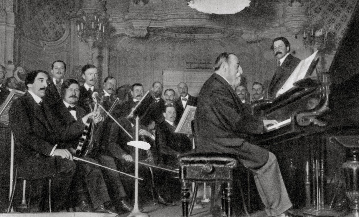Camille Saint-Saens, fransk kompositör, musiker och dirigent, 1910 av Unbekannt