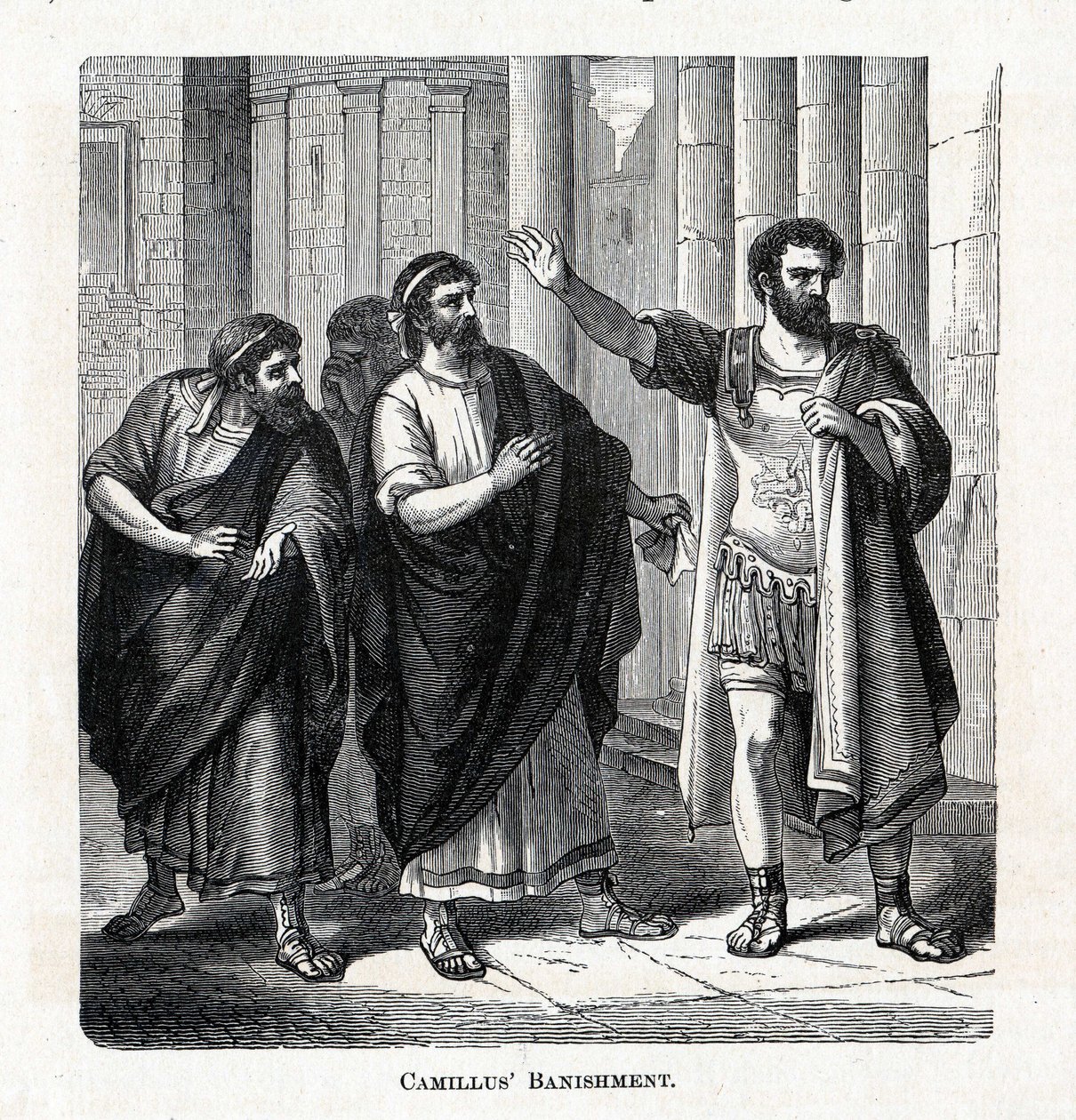 Camillus förvisning, 1882 av Unbekannt