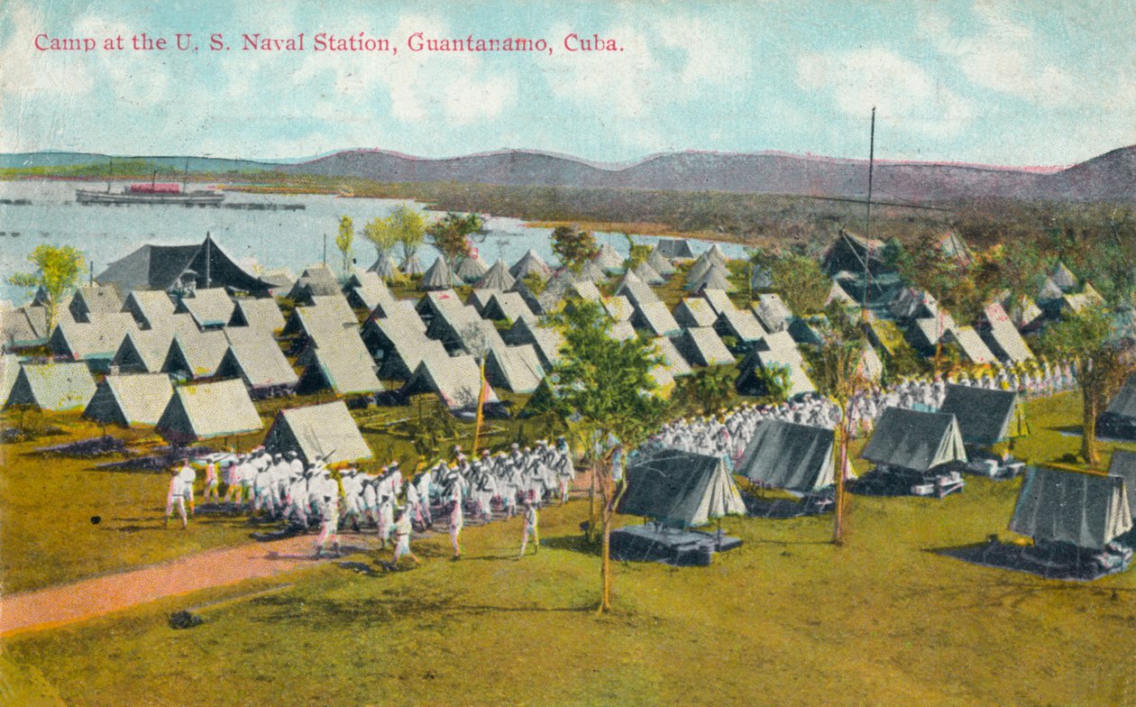 Läger vid US Naval Station, Guatanamo, Kuba, c1911 av Unbekannt