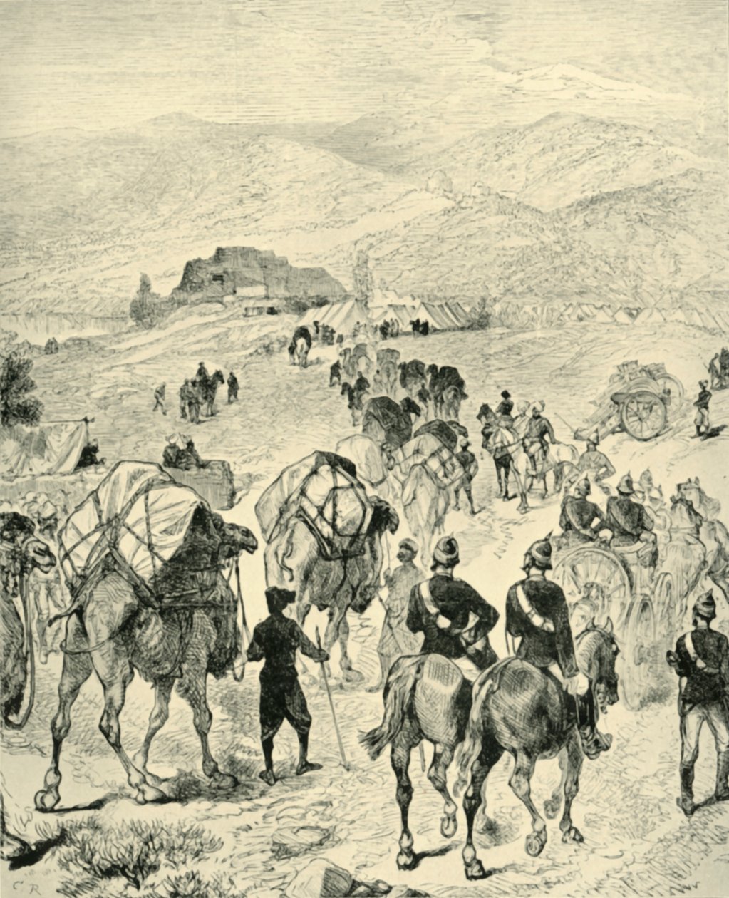 General Roberts läger vid Thal vid Kuramfloden, 1901. av Unbekannt